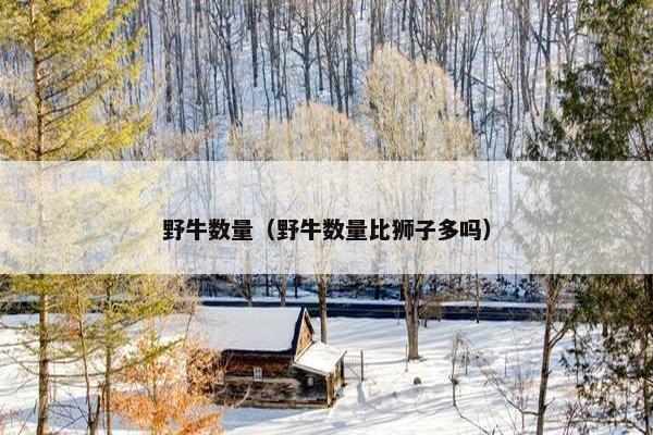 野牛数量（野牛数量比狮子多吗）