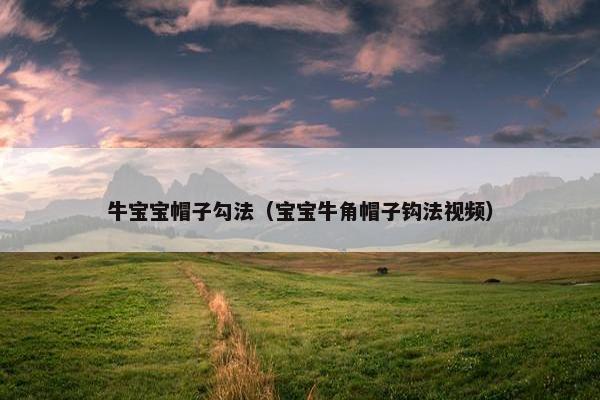 牛宝宝帽子勾法（宝宝牛角帽子钩法视频）