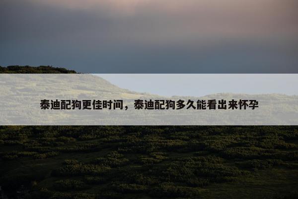 泰迪配狗更佳时间，泰迪配狗多久能看出来怀孕