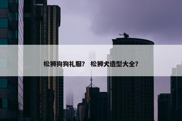 松狮狗狗礼服？ 松狮犬造型大全？