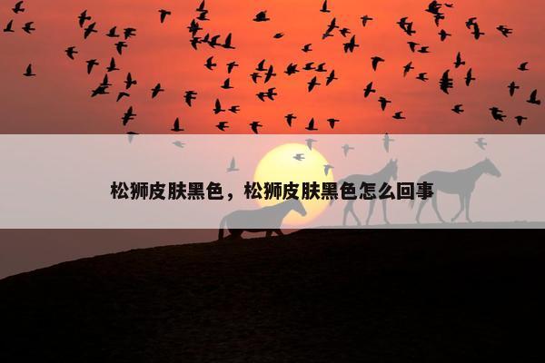 松狮皮肤黑色，松狮皮肤黑色怎么回事