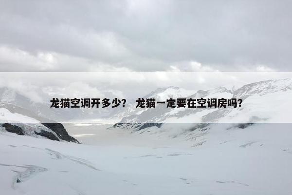 龙猫空调开多少？ 龙猫一定要在空调房吗？
