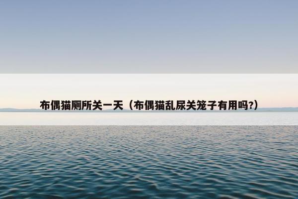 布偶猫厕所关一天（布偶猫乱尿关笼子有用吗?）