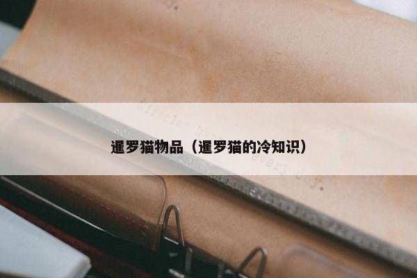 暹罗猫物品（暹罗猫的冷知识）