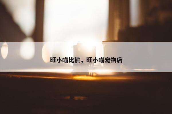 旺小喵比熊，旺小喵宠物店