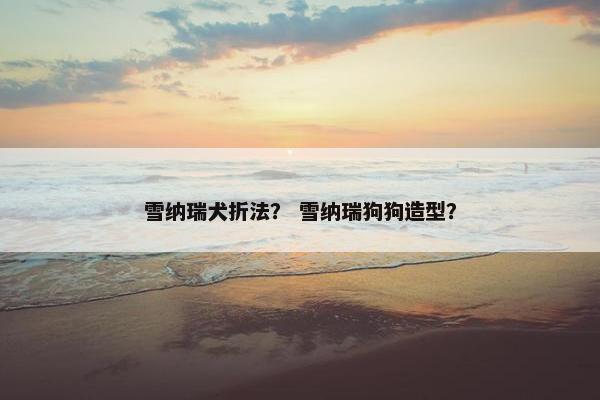雪纳瑞犬折法？ 雪纳瑞狗狗造型？