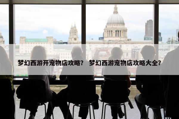 梦幻西游开宠物店攻略？ 梦幻西游宠物店攻略大全？