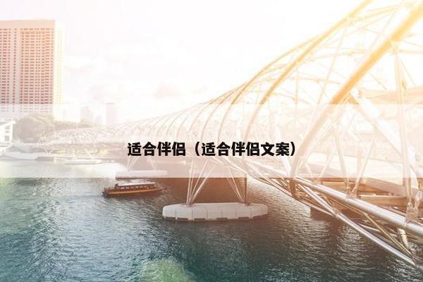 适合伴侣（适合伴侣文案）