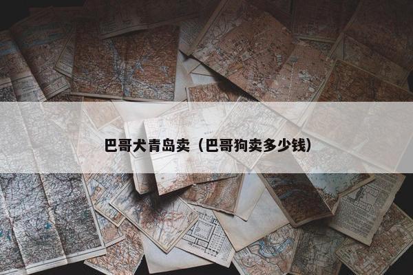 巴哥犬青岛卖（巴哥狗卖多少钱）