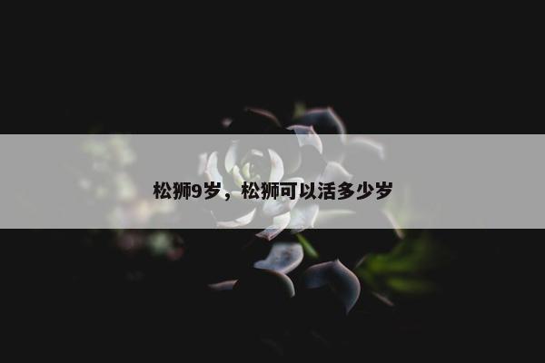 松狮9岁，松狮可以活多少岁