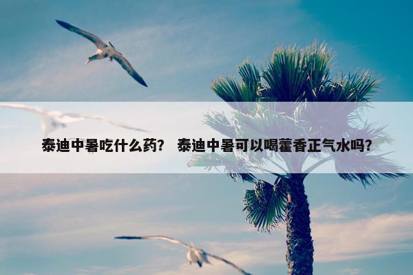 泰迪中暑吃什么药？ 泰迪中暑可以喝藿香正气水吗？
