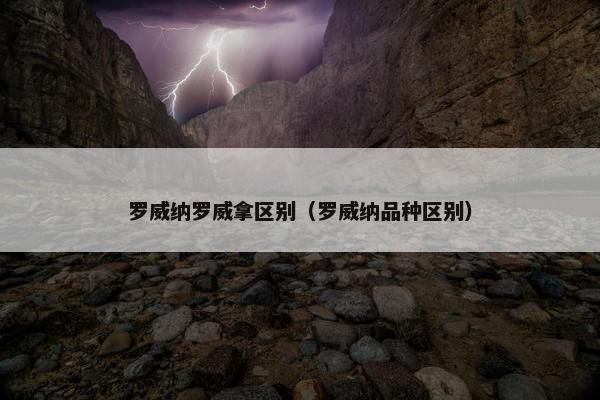 罗威纳罗威拿区别（罗威纳品种区别）