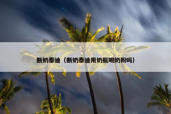 断奶泰迪（断奶泰迪用奶瓶喝奶粉吗）