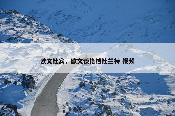 欧文杜宾，欧文谈搭档杜兰特 视频