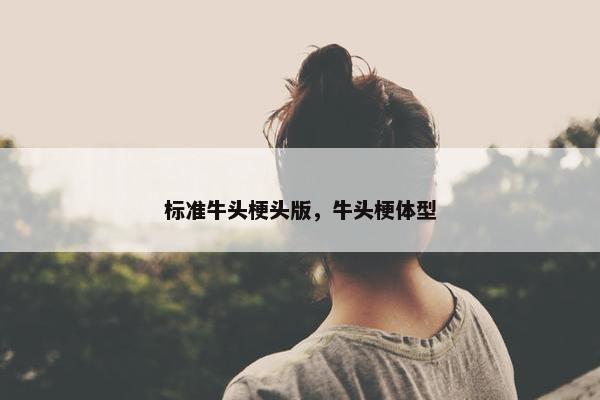 标准牛头梗头版，牛头梗体型