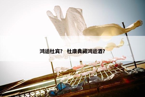 鸿运杜宾？ 杜康典藏鸿运酒？