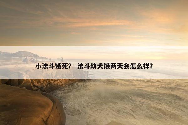 小法斗饿死？ 法斗幼犬饿两天会怎么样？