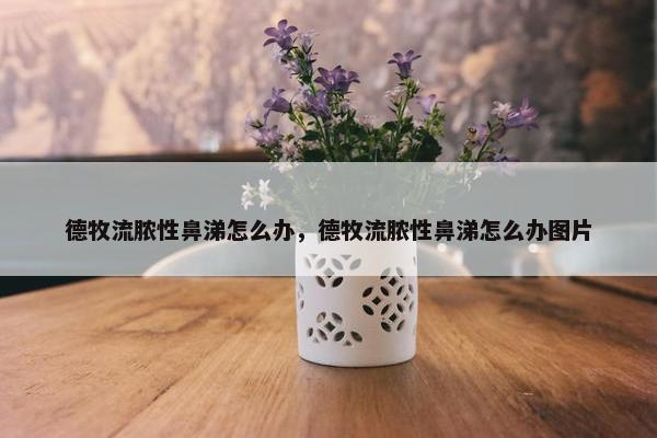 德牧流脓性鼻涕怎么办，德牧流脓性鼻涕怎么办图片