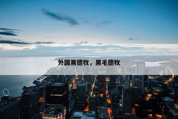 外国黑德牧，黑毛德牧