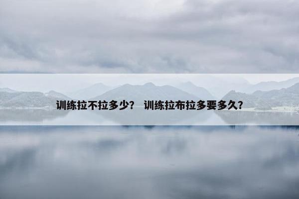 训练拉不拉多少？ 训练拉布拉多要多久？