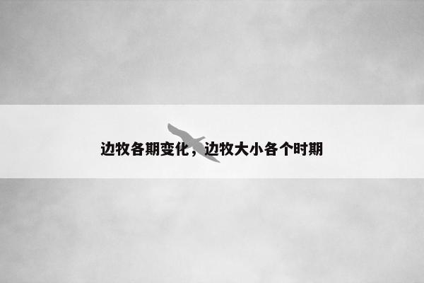 边牧各期变化，边牧大小各个时期