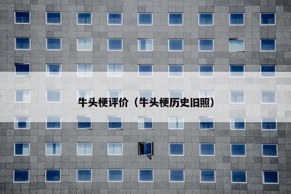 牛头梗评价（牛头梗历史旧照）