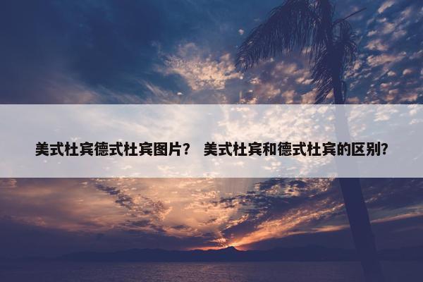 美式杜宾德式杜宾图片？ 美式杜宾和德式杜宾的区别？