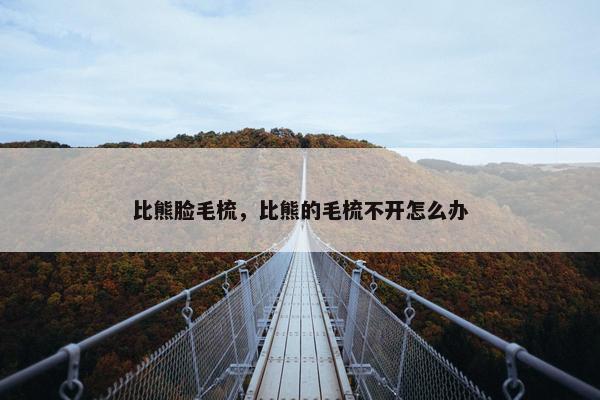 比熊脸毛梳，比熊的毛梳不开怎么办