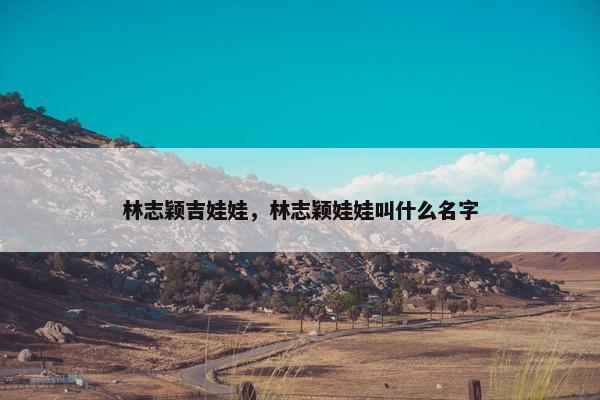 林志颖吉娃娃，林志颖娃娃叫什么名字