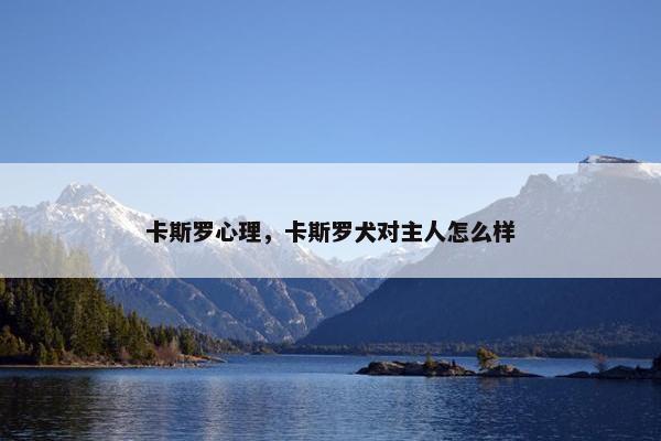 卡斯罗心理，卡斯罗犬对主人怎么样