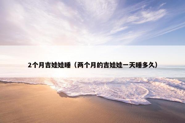 2个月吉娃娃睡（两个月的吉娃娃一天睡多久）
