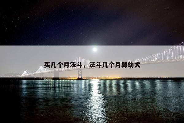 买几个月法斗，法斗几个月算幼犬