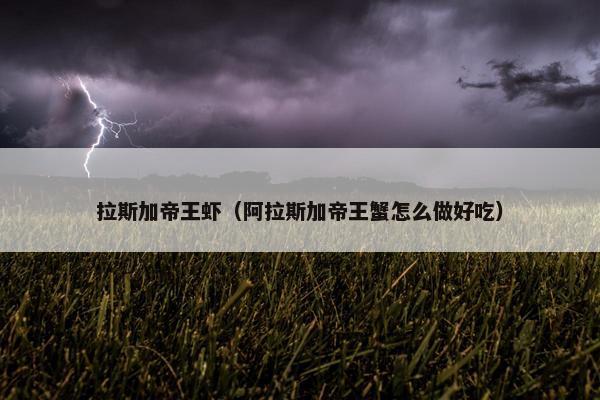拉斯加帝王虾（阿拉斯加帝王蟹怎么做好吃）