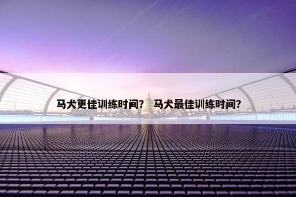 马犬更佳训练时间？ 马犬最佳训练时间？