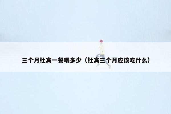 三个月杜宾一餐喂多少（杜宾三个月应该吃什么）