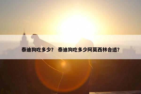 泰迪狗吃多少？ 泰迪狗吃多少阿莫西林合适？