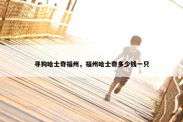 寻狗哈士奇福州，福州哈士奇多少钱一只