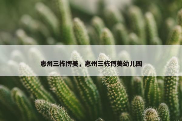 惠州三栋博美，惠州三栋博美幼儿园