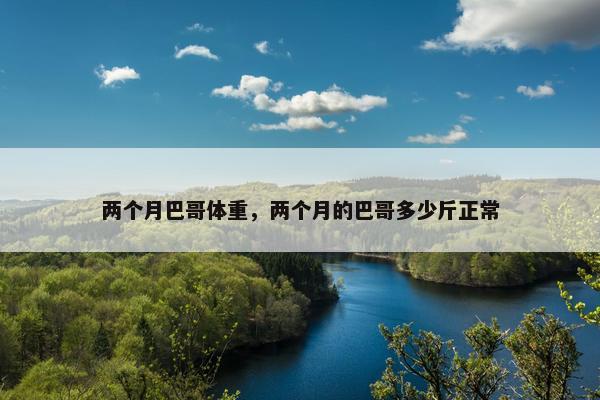两个月巴哥体重，两个月的巴哥多少斤正常