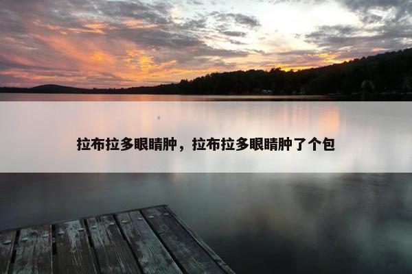 拉布拉多眼睛肿，拉布拉多眼睛肿了个包