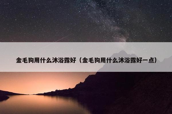 金毛狗用什么沐浴露好（金毛狗用什么沐浴露好一点）