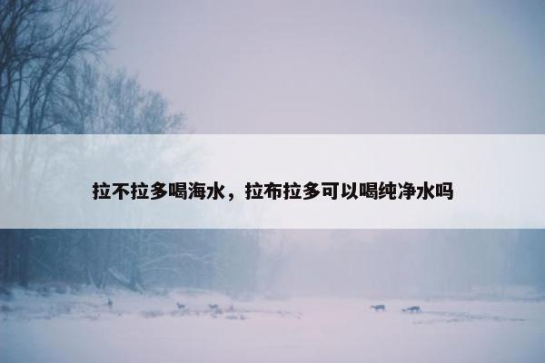 拉不拉多喝海水，拉布拉多可以喝纯净水吗