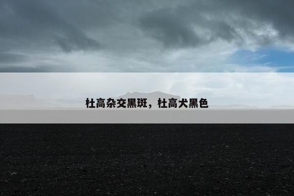 杜高杂交黑斑，杜高犬黑色