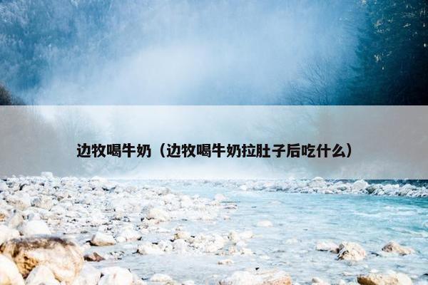 边牧喝牛奶（边牧喝牛奶拉肚子后吃什么）