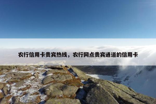 农行信用卡贵宾热线，农行网点贵宾通道的信用卡
