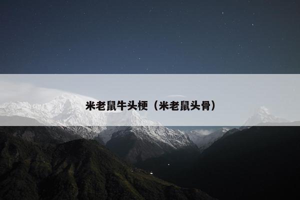 米老鼠牛头梗（米老鼠头骨）