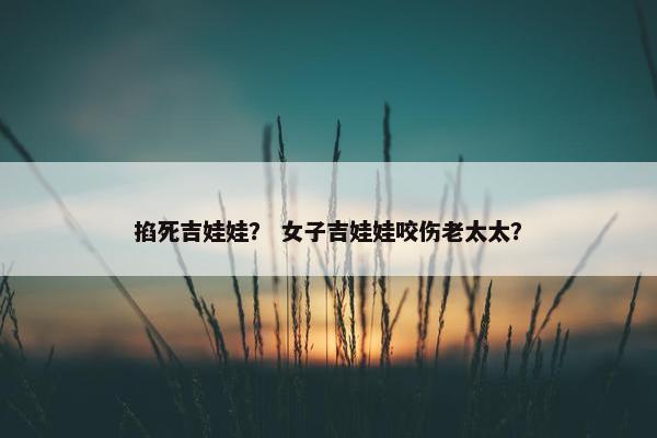 掐死吉娃娃？ 女子吉娃娃咬伤老太太？