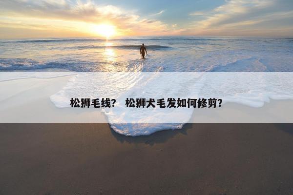 松狮毛线？ 松狮犬毛发如何修剪？