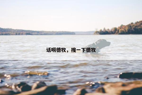 话唠德牧，搜一下德牧