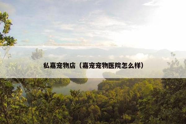 私嘉宠物店（嘉宠宠物医院怎么样）